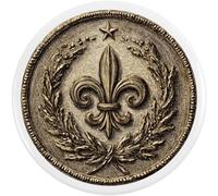 Azeeda 2 x 38mm 'Fleur-De-Lis with Laurel Wreath Coin' Small Button Pin Badges (BB00156965)