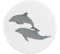 Azeeda 2 x 38mm 'Graceful Pair of Dolphins' Small Button Pin Badges (BB00145510)