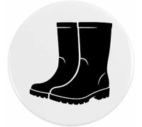 Azeeda 2 x 38mm 'Gumboots Silhouette' Small Button Pin Badges (BB00168226)