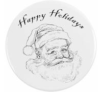 Azeeda 2 x 38mm 'Happy Holidays Vintage Santa ' Small Button Pin Badges (BB00155345)