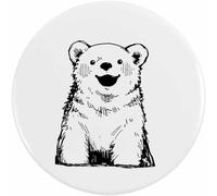 Azeeda 2 x 38mm 'Happy Polar Bear Cub ' Small Button Pin Badges (BB00156623)