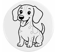 Azeeda 2 x 38mm 'Happy Sitting Jack Russell' Small Button Pin Badges (BB00154394)