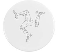 Azeeda 2 x 38mm 'Isle Of Man Emblem' Small Button Pin Badges (BB00167149)