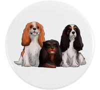Azeeda 2 x 38mm 'King Charles Spaniels' Small Button Pin Badges (BB00090088)