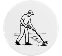 Azeeda 2 x 38mm 'Man Metal Detecting' Small Button Pin Badges (BB00148860)