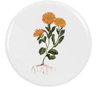 Azeeda 2 x 38mm 'Marigold Orange Flower Illustration' Small Button Pin Badges (BB00173253)