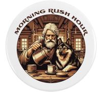 Azeeda 2 x 38mm 'Morning Rush Hour' Small Button Pin Badges (BB00149252)