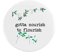 Azeeda 2 x 38mm 'Nourish To Flourish' Small Button Pin Badges (BB00152699)