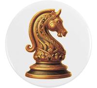 Azeeda 2 x 38mm 'Ornate Knight Chess Piece' Small Button Pin Badges (BB00149555)