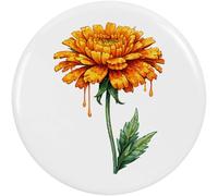 Azeeda 2 x 38mm 'Painted Style Marigold' Small Button Pin Badges (BB00170659)