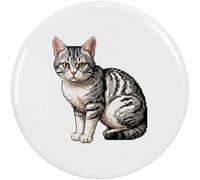 Azeeda 2 x 38mm 'Pixel Style American Shorthair Cat' Small Button Pin Badges (BB00162656)