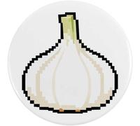 Azeeda 2 x 38mm 'Pixel Style Garlic Bulb' Small Button Pin Badges (BB00163105)