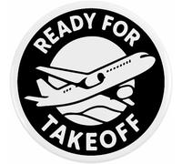 Azeeda 2 x 38mm 'Ready For Takeoff' Small Button Pin Badges (BB00148608)