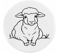 Azeeda 2 x 38mm 'Relaxing Sheep' Small Button Pin Badges (BB00167773)