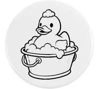 Azeeda 2 x 38mm 'Rubber Ducky Bath Time' Small Button Pin Badges (BB00151006)