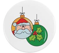 Azeeda 2 x 38mm 'Santa and Baubles' Small Button Pin Badges (BB00154181)