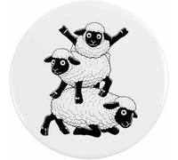 Azeeda 2 x 38mm 'Silly Sheep Antics' Small Button Pin Badges (BB00166397)