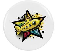 Azeeda 2 x 38mm 'Submarine With Star' Small Button Pin Badges (BB00172815)