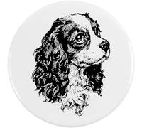 Azeeda 2 x 38mm 'Vintage King Charles Spaniel Portrait' Small Button Pin Badges (BB00163768)