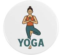 Azeeda 2 x 38mm 'Yoga Pose Meditation' Small Button Pin Badges (BB00147523)