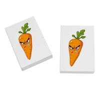 Azeeda 2 x 45mm 'Angry Carrot' Erasers/Rubbers (ER00058882)