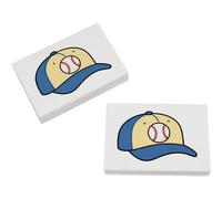 Azeeda 2 x 45mm 'Baseball Cap' Erasers/Rubbers (ER00057318)