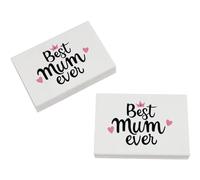 Azeeda 2 x 45mm 'Best Mum Ever' Erasers/Rubbers (ER00041097)