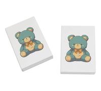 Azeeda 2 x 45mm 'Blue Teddy Bear Sitting' Erasers/Rubbers (ER00049042)