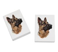 Azeeda 2 x 45mm 'German Shepherd Side View' Erasers/Rubbers (ER00044395)