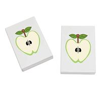 Azeeda 2 x 45mm 'Green Apple' Erasers/Rubbers (ER00019269)