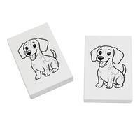 Azeeda 2 x 45mm 'Happy Sitting Jack Russell' Erasers/Rubbers (ER00052689)