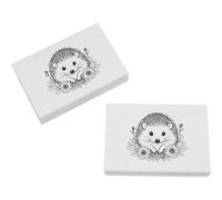 Azeeda 2 x 45mm 'Hedgehog & Flowers' Erasers/Rubbers (ER00056093)