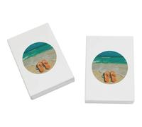 Azeeda 2 x 45mm 'Orange Flip Flops on Beach' Erasers/Rubbers (ER00056092)