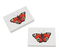 Azeeda 2 x 45mm 'Peacock Butterfly' Erasers/Rubbers (ER00018577)