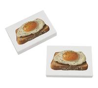 Azeeda 2 x 45mm 'Perfect Sunny Side Up Egg on Toast' Erasers/Rubbers (ER00056009)