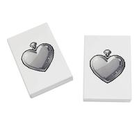 Azeeda 2 x 45mm 'Pixel Style Heart-Shaped Pendant' Erasers/Rubbers (ER00055562)