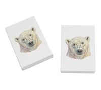 Azeeda 2 x 45mm 'Polar Bear Portrait' Erasers/Rubbers (ER00058045)