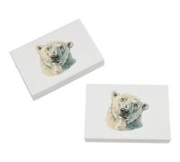 Azeeda 2 x 45mm 'Polar Bear Portrait' Erasers/Rubbers (ER00058193)