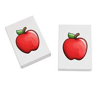 Azeeda 2 x 45mm 'Red Apple' Erasers/Rubbers (ER00022139)