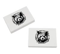 Azeeda 2 x 45mm 'Red Panda with Wreath' Erasers/Rubbers (ER00058209)
