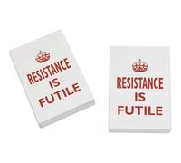 Azeeda 2 x 45mm 'Resistance is Futile' Erasers/Rubbers (ER00056589)