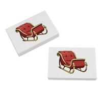 Azeeda 2 x 45mm 'Santa's Sleigh' Erasers/Rubbers (ER00056993)