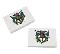 Azeeda 2 x 45mm 'Scottish Thistle & Saltire' Erasers/Rubbers (ER00057192)