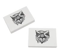 Azeeda 2 x 45mm 'Scottish Thistle & Saltire' Erasers/Rubbers (ER00057193)