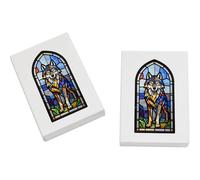 Azeeda 2 x 45mm 'Stained Glass Wolf' Erasers/Rubbers (ER00056749)