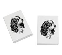 Azeeda 2 x 45mm 'Vintage King Charles Spaniel Portrait' Erasers/Rubbers (ER00055799)