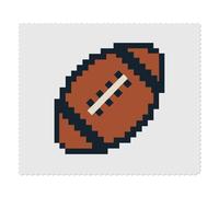 Azeeda 2 x '8-Bit Rugby Ball' Microfibre Lens/Glasses Cleaning Cloths (LC00034939)