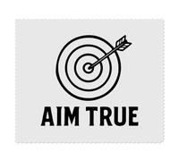 Azeeda 2 x 'Aim True Target With Arrow And Slogan' Microfibre Lens/Glasses Cleaning Cloths (LC00036855)