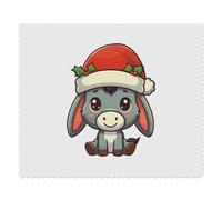 Azeeda 2 x 'Baby Donkey Wearing Santa Hat' Microfibre Lens/Glasses Cleaning Cloths (LC00037098)