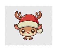 Azeeda 2 x 'Baby Reindeer Wearing Santa Hat' Microfibre Lens/Glasses Cleaning Cloths (LC00037102)